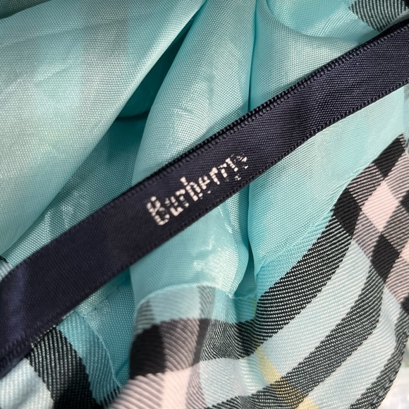 𝐁𝐮𝐫𝐛𝐞𝐫𝐫𝐲 Vintage Cotton Plaid Skirt Blue Size 6/Small - Picture 7 of 10